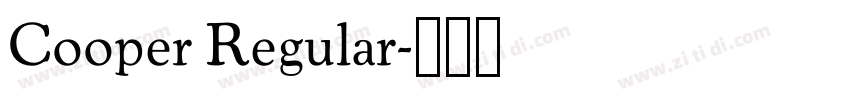 Cooper Regular字体转换